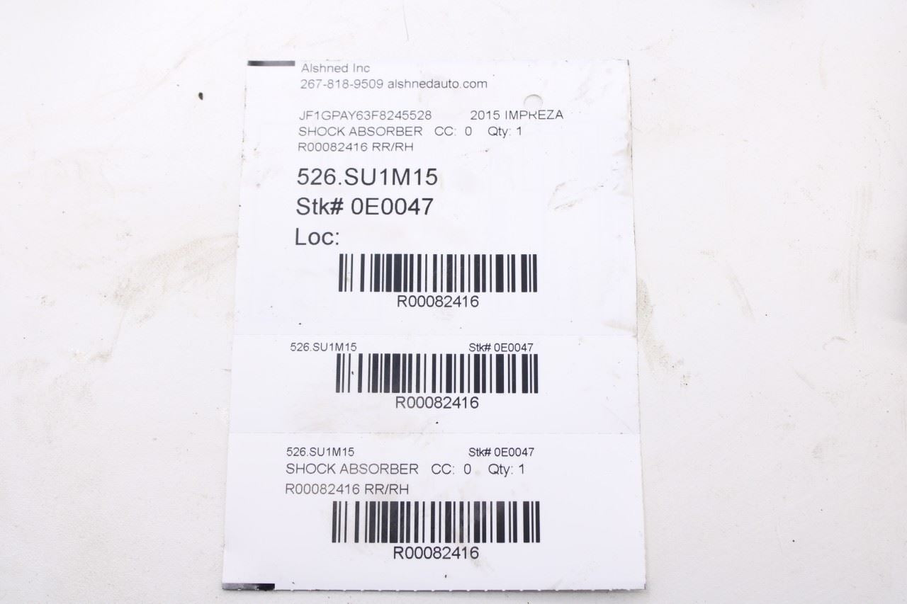 15-16 Subaru Impreza Sport Premium 2L AWD Rear Right Side Shock Strut Absorber9