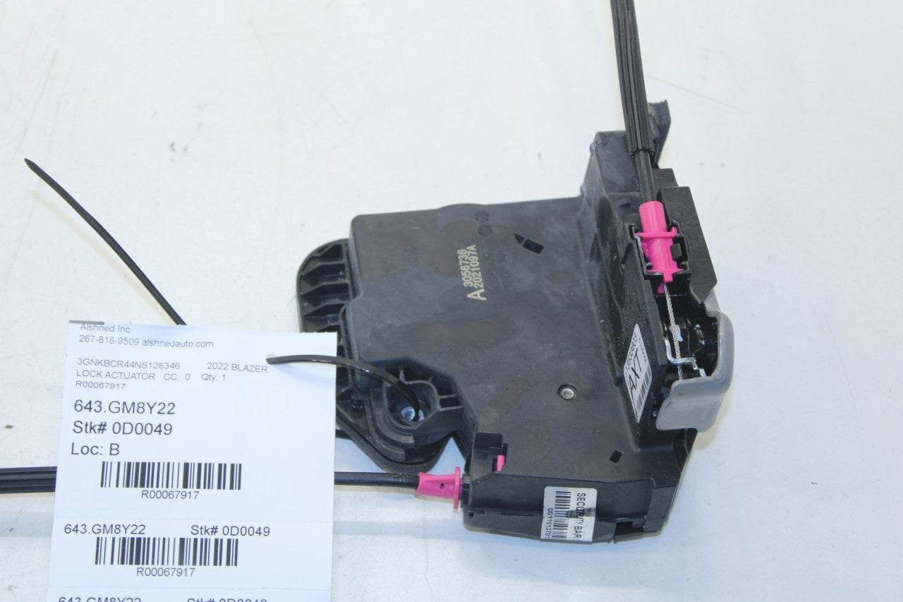 2019-2024 Chevrolet Blazer 2LT Rear Left Side Door Lock Latch Actuator 13546570 - Alshned Auto Parts