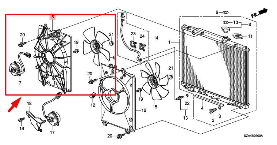 2009-15 Honda Pilot EXL 3.5L Left Radiator Cooling Fan Motor Assy 19015-RN0-A01 - Alshned Auto Parts