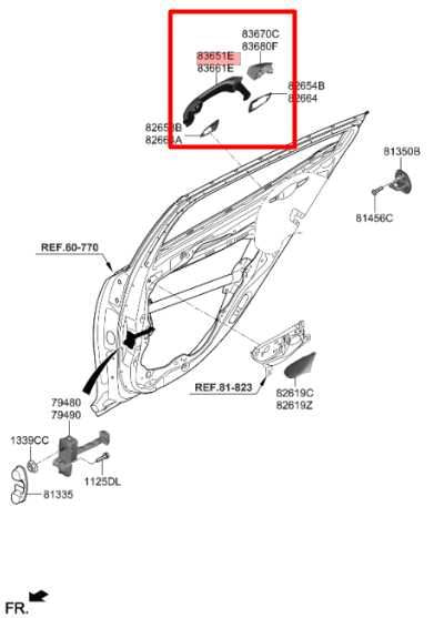 2018-23 Kia Stinger GT1 3.3L Rear Left Side Door Exterior Handle 83651J5010 OEM - Alshned Auto Parts