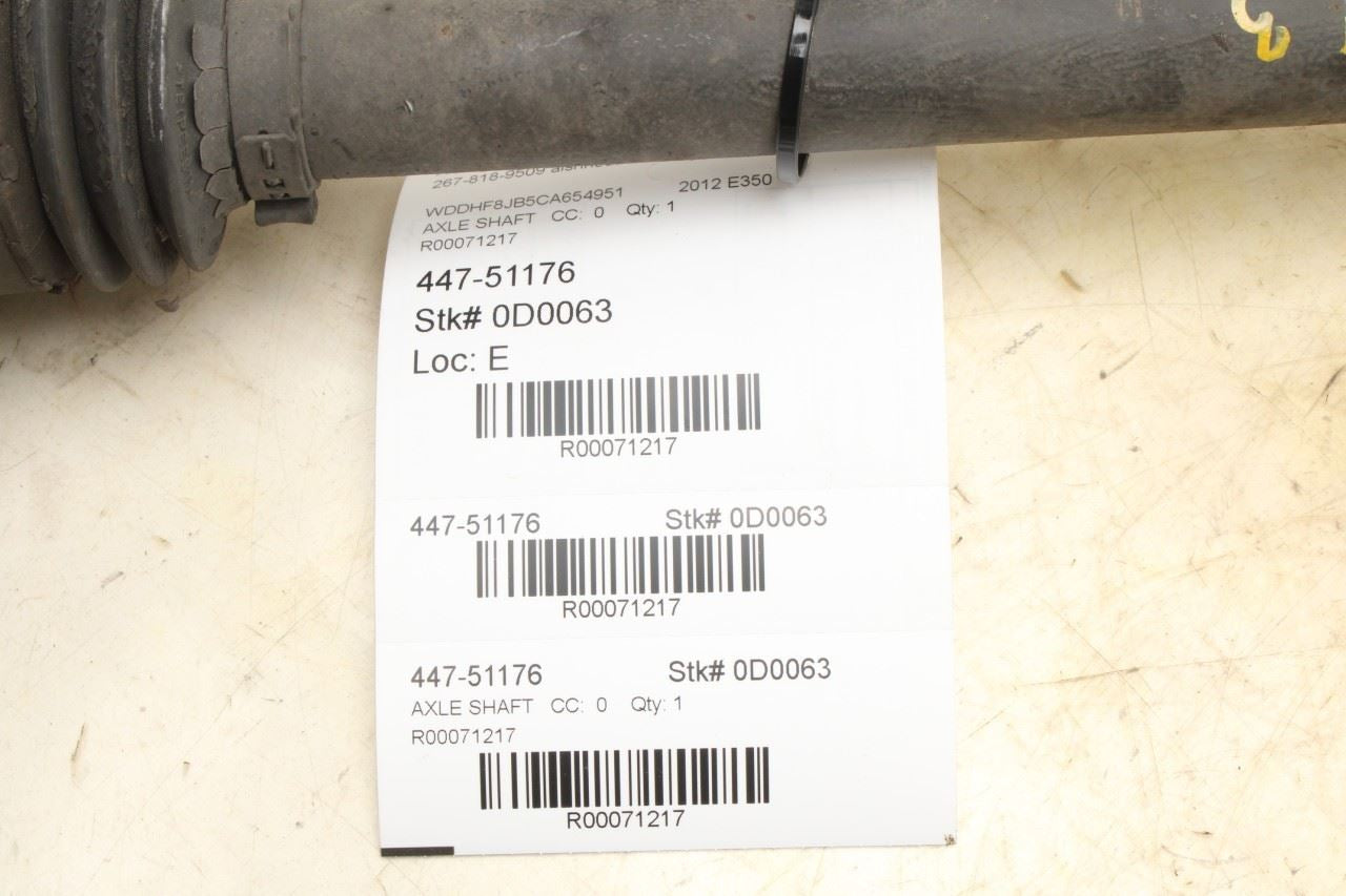 10-13 Mercedes-Benz E350 Sport 4MATIC RR Right or Left CV Axle Drive Half Shaft - Alshned Auto Parts