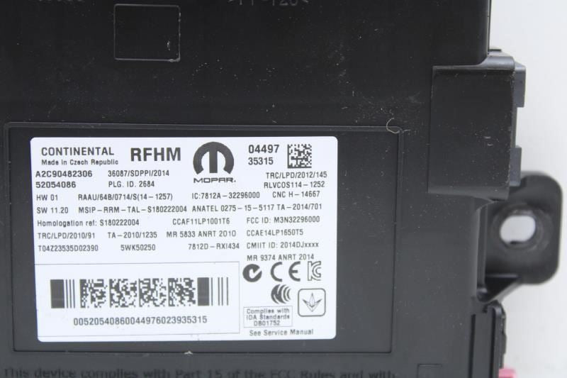 2015-2021 Jeep Renegade Tire Pressure Monitoring Control Module 52054086 OEM - Alshned Auto Parts