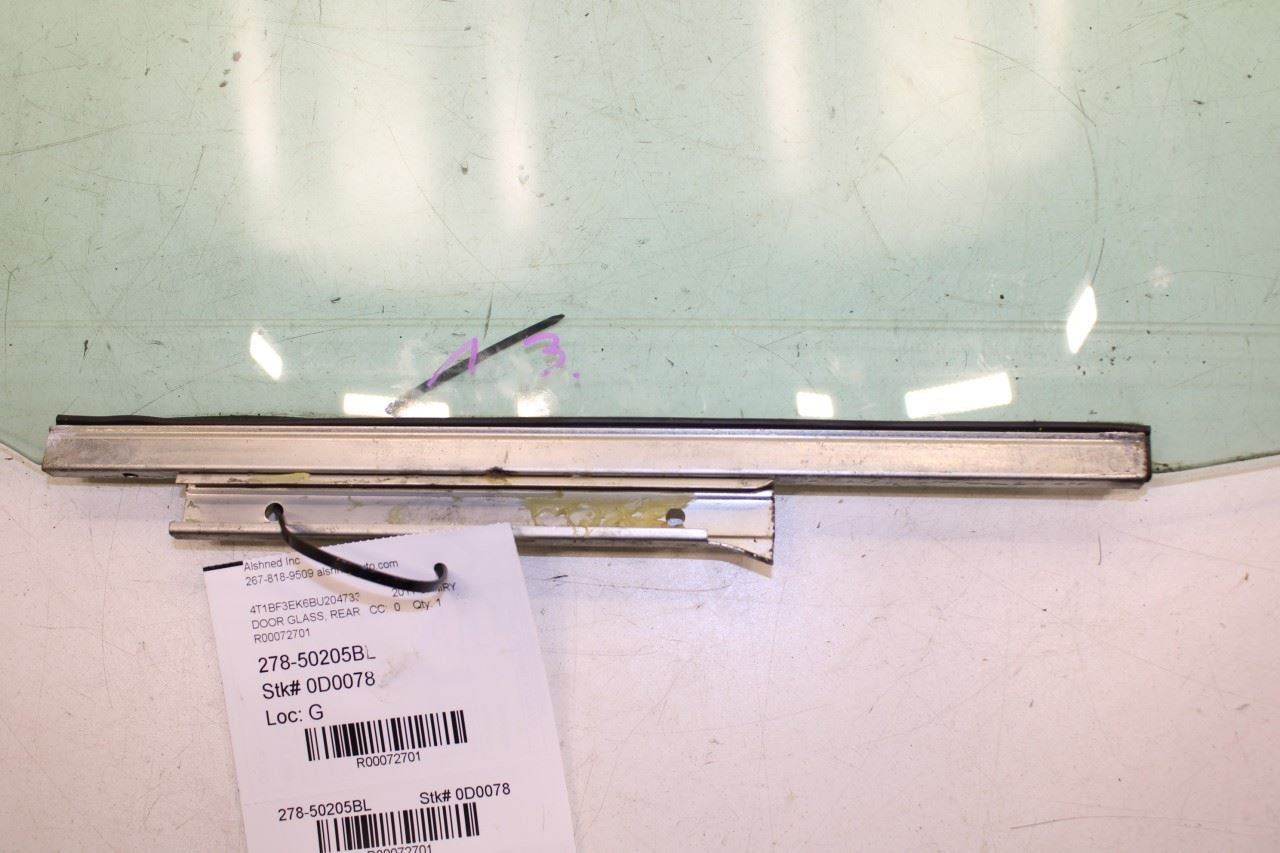 2007-2011 Toyota Camry LE Rear Left Driver Side Door Window Glass 68104-06090 - Alshned Auto Parts