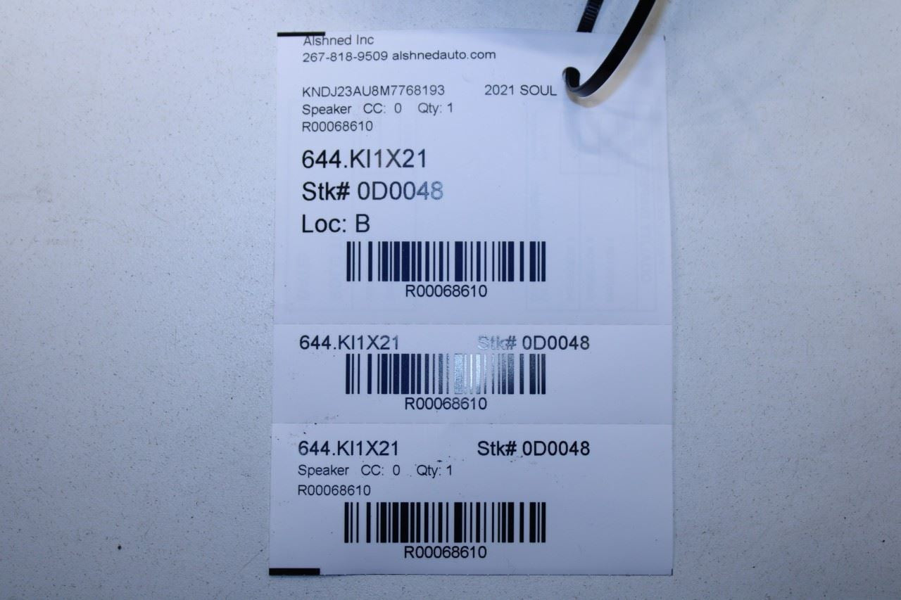 2020-2025 KIA Soul LX Rear Left Driver Side Door Audio Speaker 96330-K0000 OEM - Alshned Auto Parts