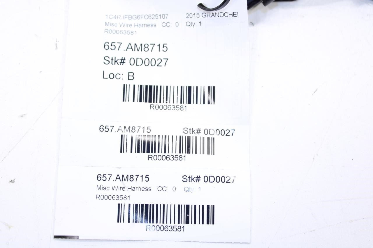 2014-2015 Jeep Grand Cherokee Limited Rear Right Door Wire Harness 68144895AE - Alshned Auto Parts