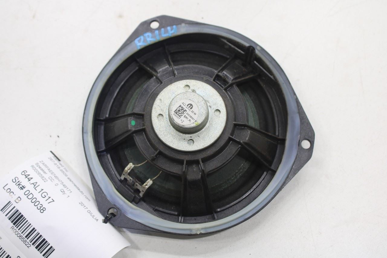 2017-2019 Alfa Romeo Giulia Ti AWD 2.0L Rear Left Door Audio Speaker 50538541 - Alshned Auto Parts