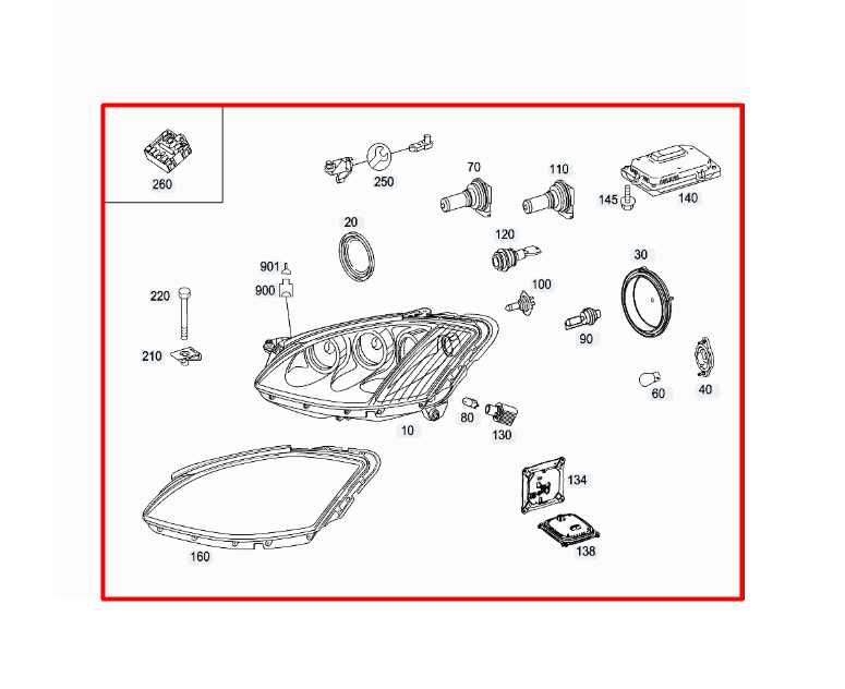 10-11 Mercedes-Benz S550 Front Left Side Headlight Lamp 221-820-19-59 OEM *ReaD* - Alshned Auto Parts