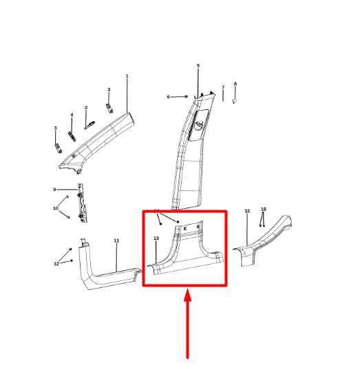 2018-21 Jeep Cherokee Center Left Side Lower B-Pillar Cover Trim 1UD03DX9AC OEM - Alshned Auto Parts