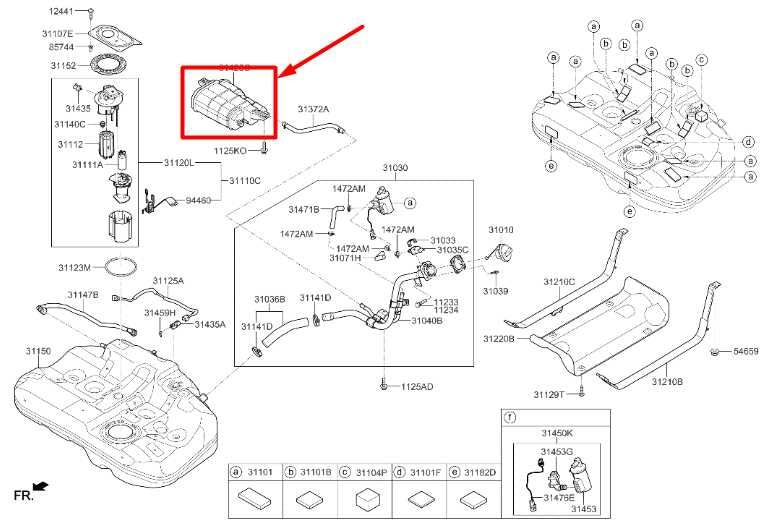 15-19 Hyundai Sonata 2.4L Fuel Vapor Evaporator Emission Canister 31420-C2500 - Alshned Auto Parts