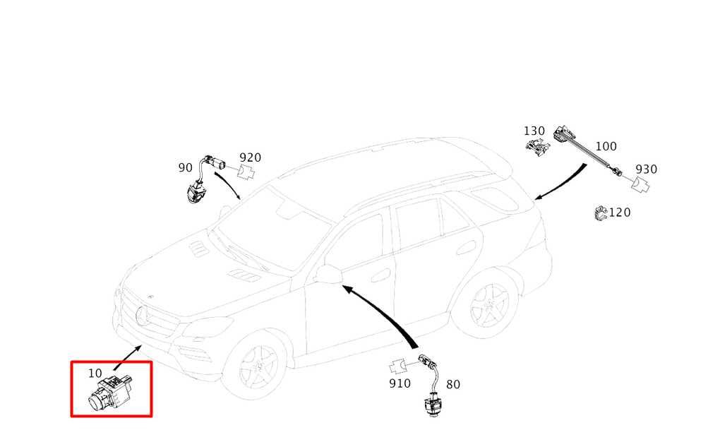 2012-15 Mercedes-Benz ML350 3.5L Front Park Assist Surround View Camera w/ Cable - Alshned Auto Parts