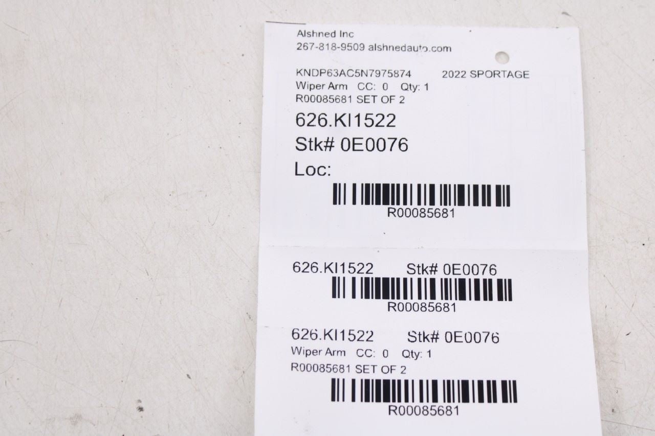 2016-2022 KIA Sportage Nightfall Front Left and Right Side Windshield Wiper Arm10