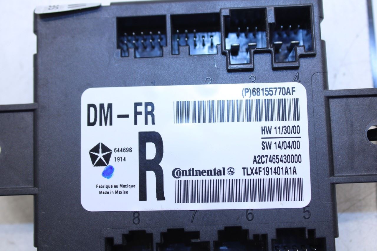 2013-2014 RAM 1500 Crew Cab Laramie Front Right Door Control Module 68155770AF - Alshned Auto Parts