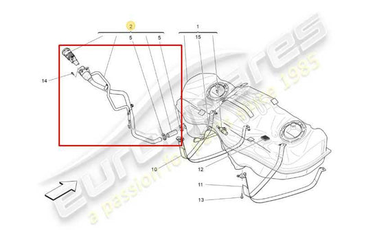2017-2021 Maserati Ghibli 3.0L Fuel Filler Neck Hose Tube Pipe 670100714 OEM - Alshned Auto Parts