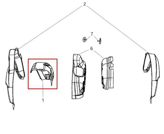 08-20 Dodge Grand Caravan GT RR Left Side Quarter Wheelhouse Liner Splash Shield - Alshned Auto Parts
