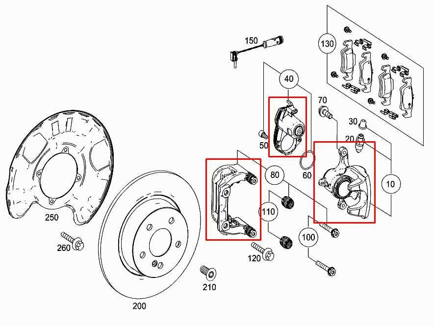 2012-2015 Mercedes-Benz ML350 Rear Right Side Brake Disc Caliper 166-423-02-81 - Alshned Auto Parts