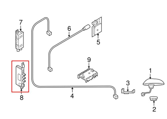 2011-18 Porsche Cayenne Rear RH Side Antenna Amplifier Booster Module 7P5035225N - Alshned Auto Parts