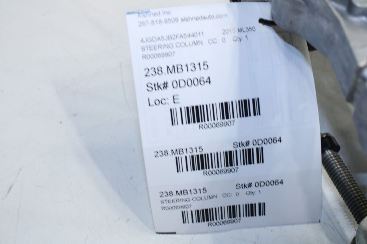2012-15 Mercedes-Benz ML350 3.5L RWD Steering Column Assembly 166-460-13-16 OEM - Alshned Auto Parts