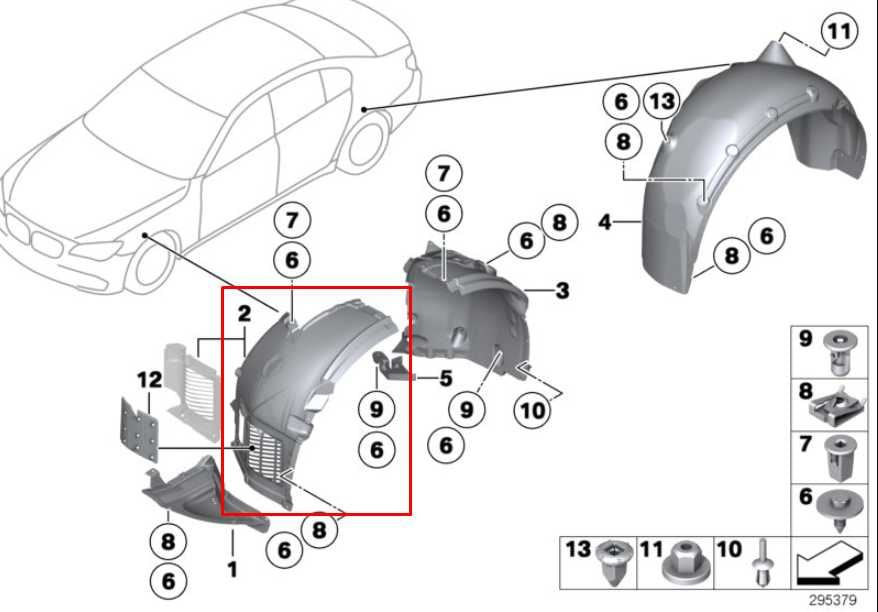 2010-15 BMW 750Li xDrive Front Right Wheelhouse Liner Splash Shield 51717185164 - Alshned Auto Parts