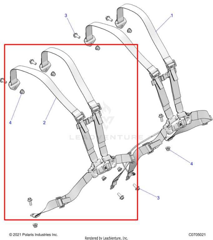 2024-2025 Polaris RZR XP 1000 Ultimate Passenger Right Side Seat Belt Retractor - Alshned Auto Parts