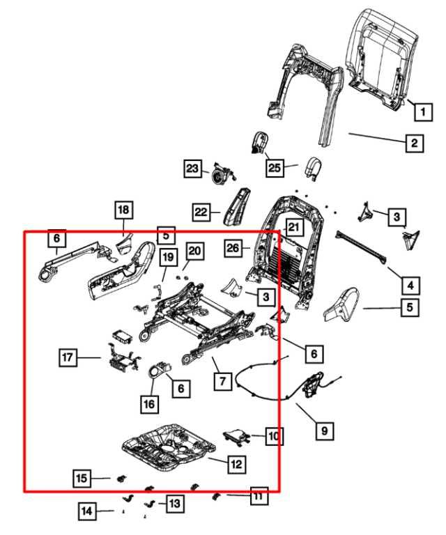 14-21 Jeep Grand Cherokee Front RH Power Seat Lower Frame w/ Cushion 68175313AC - Alshned Auto Parts