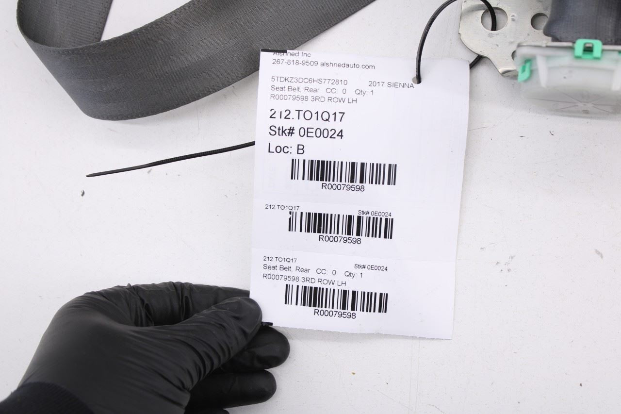 2014-20 Toyota Sienna LE 3.5L Rear Driver Left Side 3rd Row Seat Belt Retractor - Alshned Auto Parts