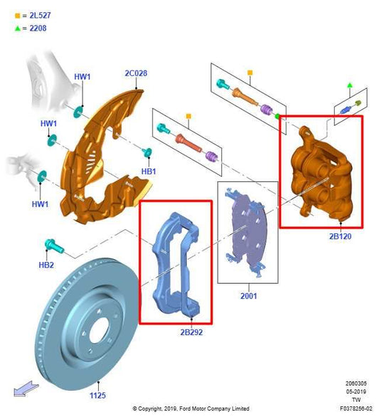 2020-2026 Ford Explorer Interceptor 3.0L AWD Front Left Side Brake Disc Caliper - Alshned Auto Parts