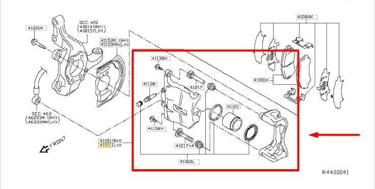 14-20 Nissan Rogue Front Right Passenger Side Brake Disc Caliper 41001-4BT0A OEM - Alshned Auto Parts
