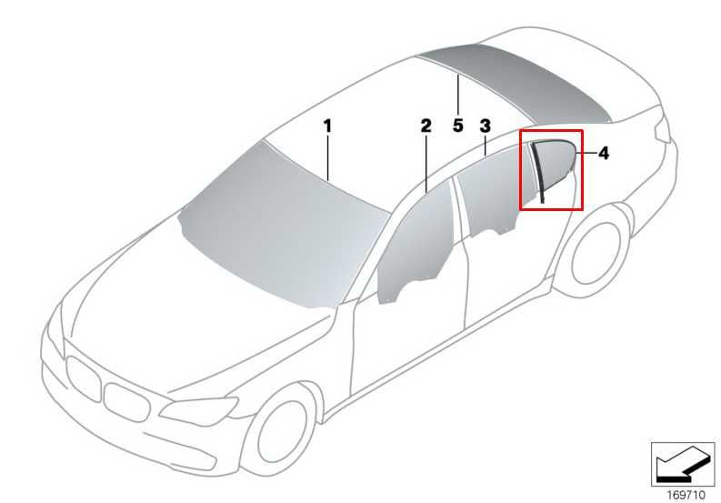 2010-2015 BMW 750Li xDrive Rear Right Side Door Quarter Window Glass 51357177850 - Alshned Auto Parts