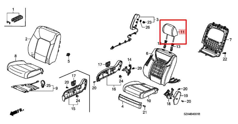 2009-11 Honda Pilot EX-L Front Right or Left Side Seat Headrest 81140-SZA-A41ZC - Alshned Auto Parts