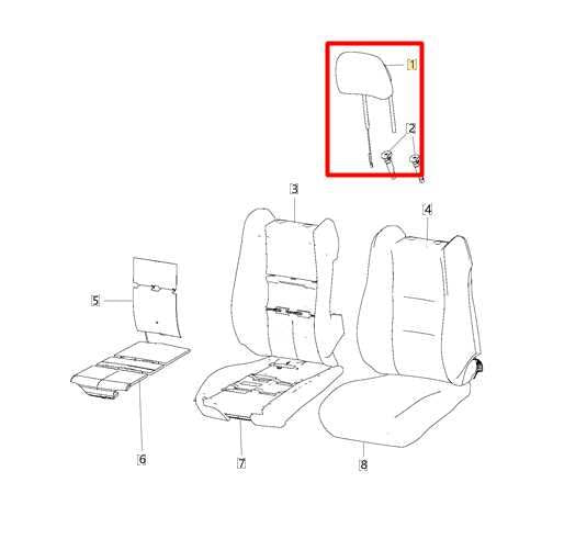 2018-2021 Jeep Grand Cherokee Front Left Side Seat Headrest Cloth 6SL99HL1AA OEM - Alshned Auto Parts