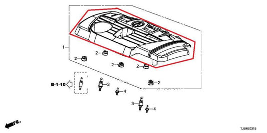 2019-2025 Acura RDX SH-AWD 2L Engine Appearance Motor Cover 12500-5YF-A00 OEM - Alshned Auto Parts