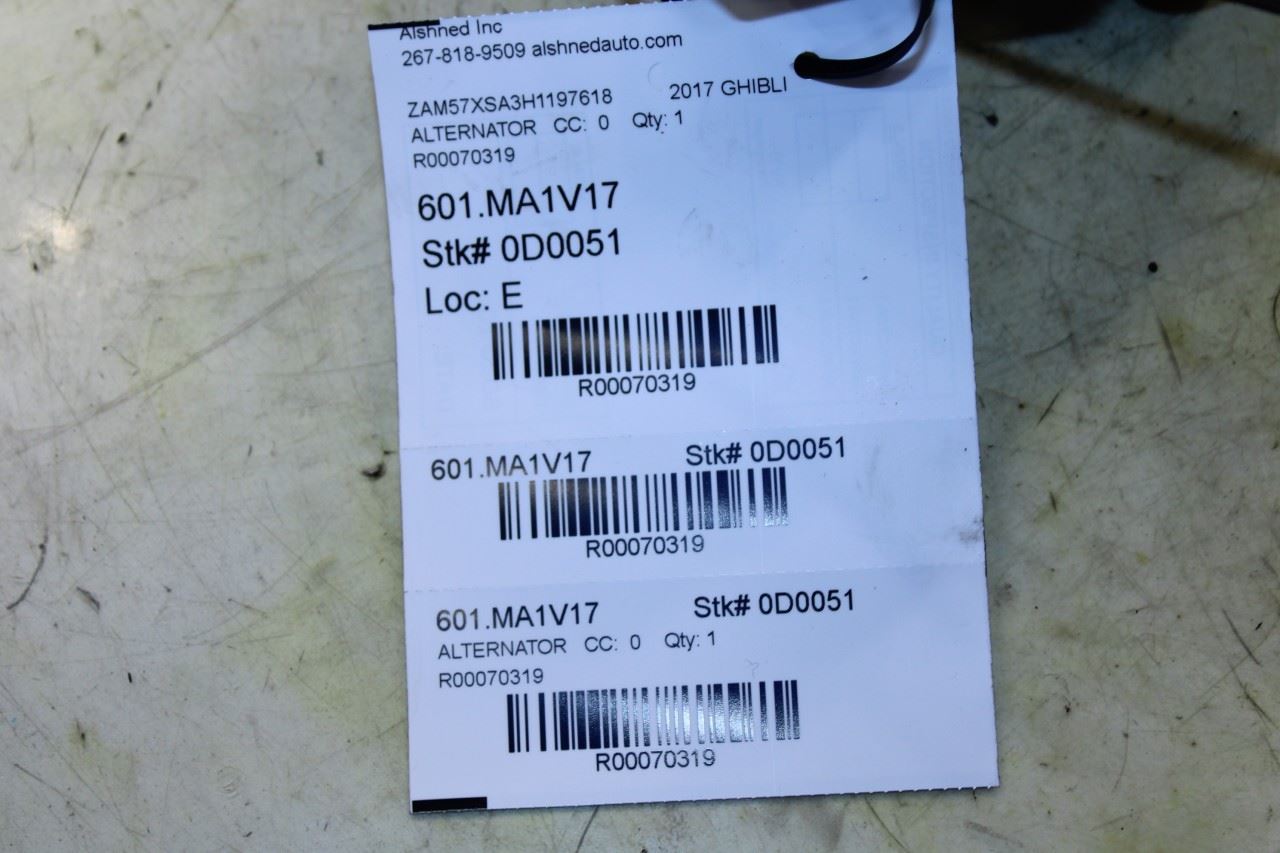 2017-2021 Maserati Ghibli 3L Alternator Generator 675000572 OEM - Alshned Auto Parts