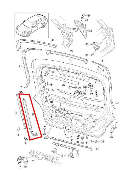 10-16 Porsche Panamera 4 Rear Power Trunk Lid Shock Lift Cylinder Set RH and LH - Alshned Auto Parts