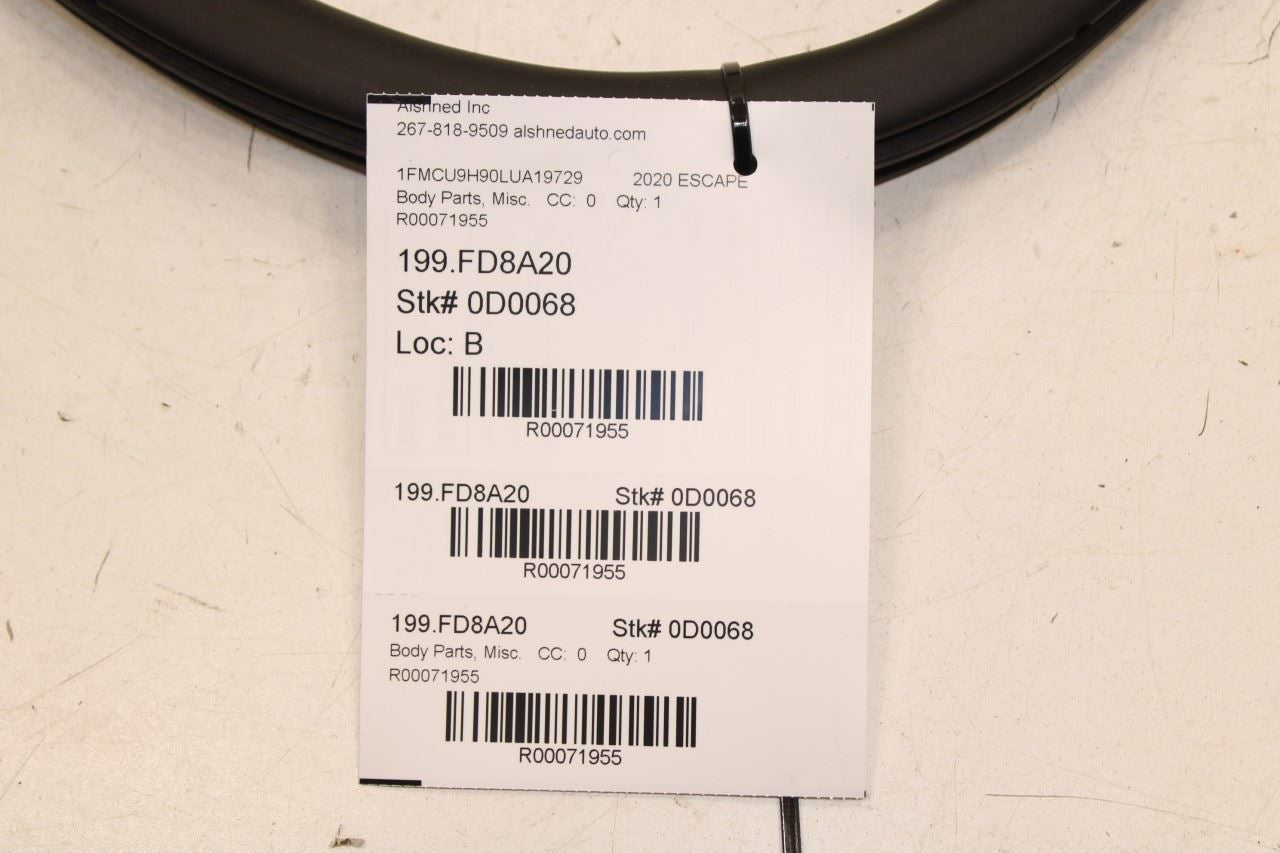2020-21 Ford Escape SEL Front Left Side Door Weatherstrip On Body LJ6Z-7820708-C - Alshned Auto Parts
