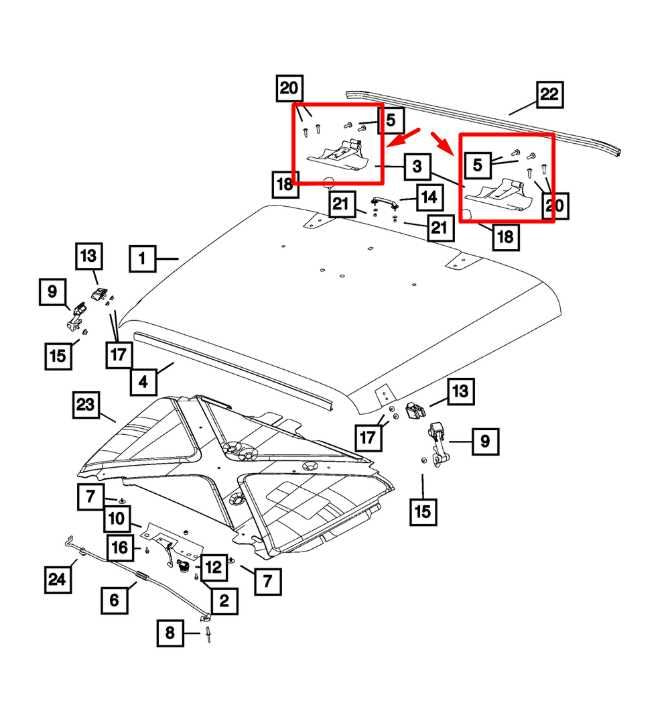 2010-2015 Jeep Wrangler Front RH and LH Hood Hinge Set w/ Bolts 55395396AE OEM - Alshned Auto Parts