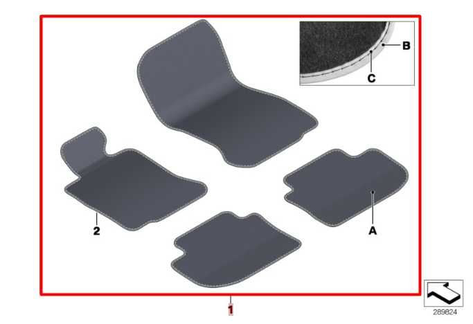 13-15 BMW 750i xDrive Right and Left Side Interior Carpet Floor Mats Set *ReaD* - Alshned Auto Parts