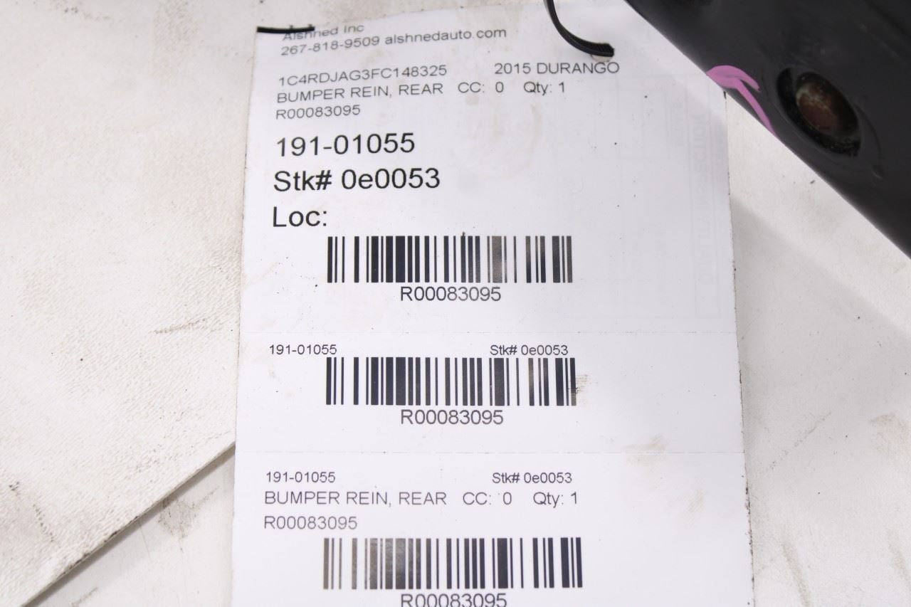 11-25 Dodge Durango SXT Rear Bumper Reinforcement Impact Bar Beam 4578827AJ OEM - Alshned Auto Parts
