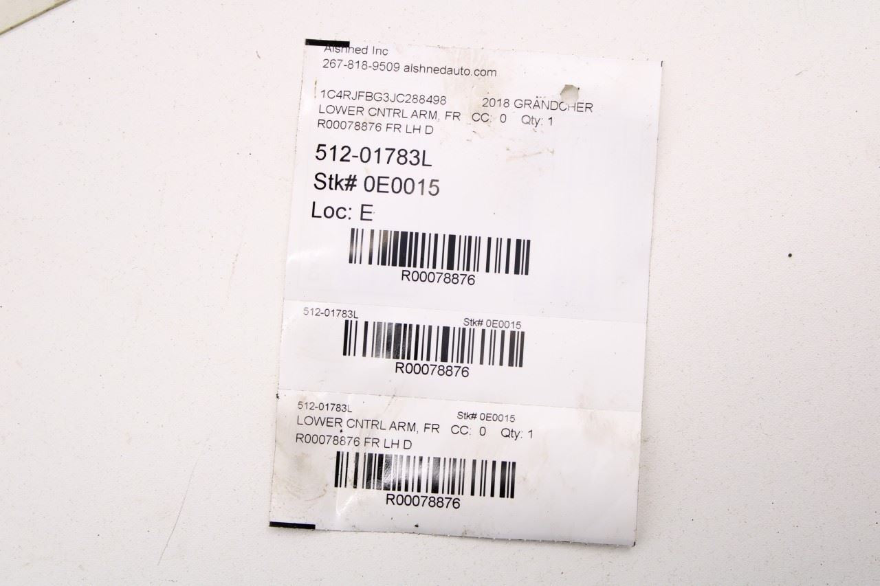 16-22 Jeep Grand Cherokee 4WD Front Left Lower and Upper Control Arm Set *ReaD* - Alshned Auto Parts