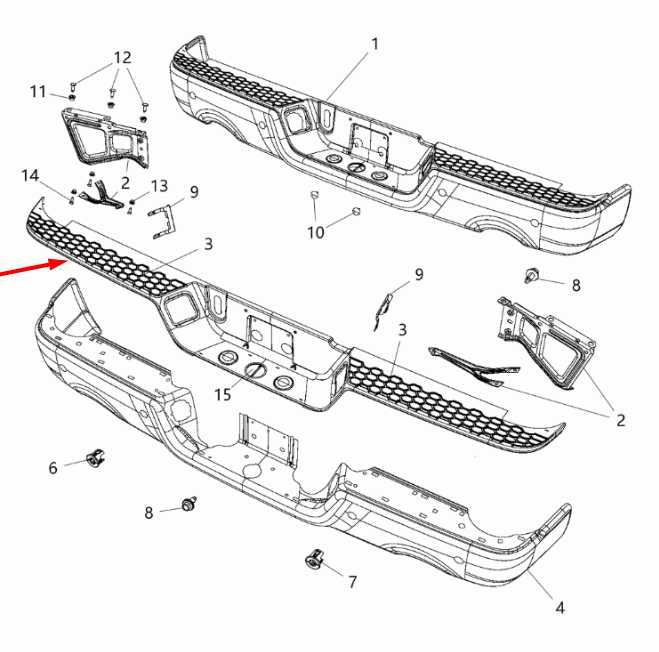 2011-24 Ram 1500 Classic Rear Bumper Step Pad w/ License Plate Lamps 55112621AA1