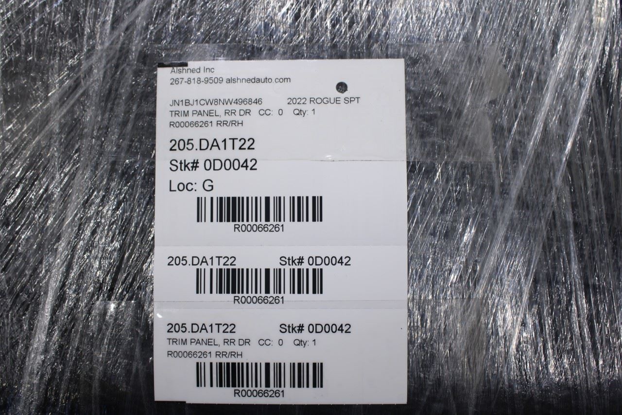 2020-2022 Nissan Rogue Sport SL AWD Rear Right Door Trim Panel 82900-6MR0B OEM - Alshned Auto Parts