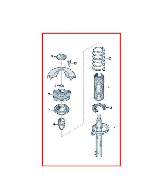 2018-24 Volkswagen Atlas S AWD Front Suspension Driver Left Shock Strut Absorber - Alshned Auto Parts