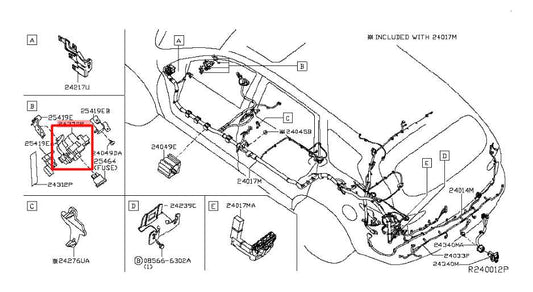 17-20 Nissan Pathfinder SV 3.5L Cabin Instrument Panel Fuse Relay Junction Block - Alshned Auto Parts