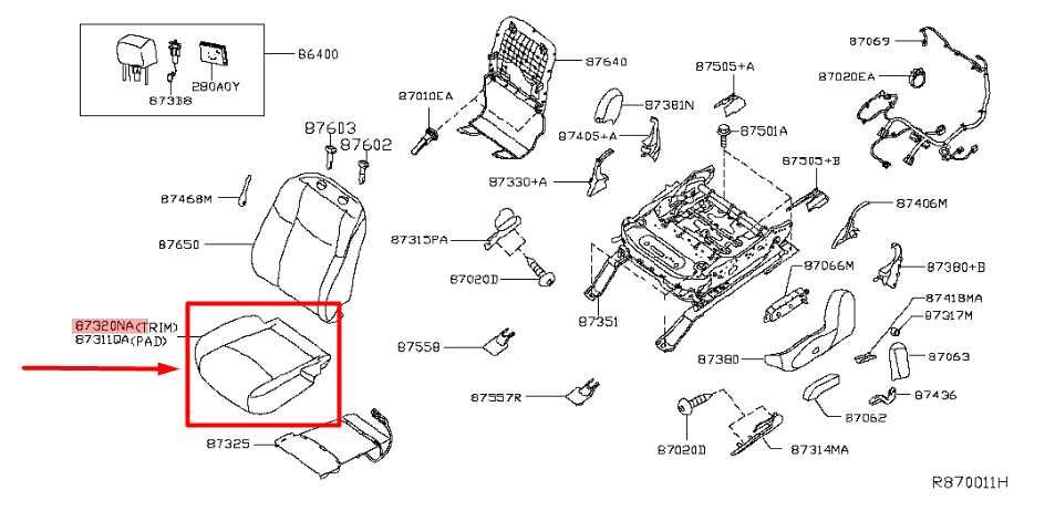 2013-20 Nissan Pathfinder FR LH Seat Lower Cushion Bottom 87370-3KG5C OEM *ReaD* - Alshned Auto Parts