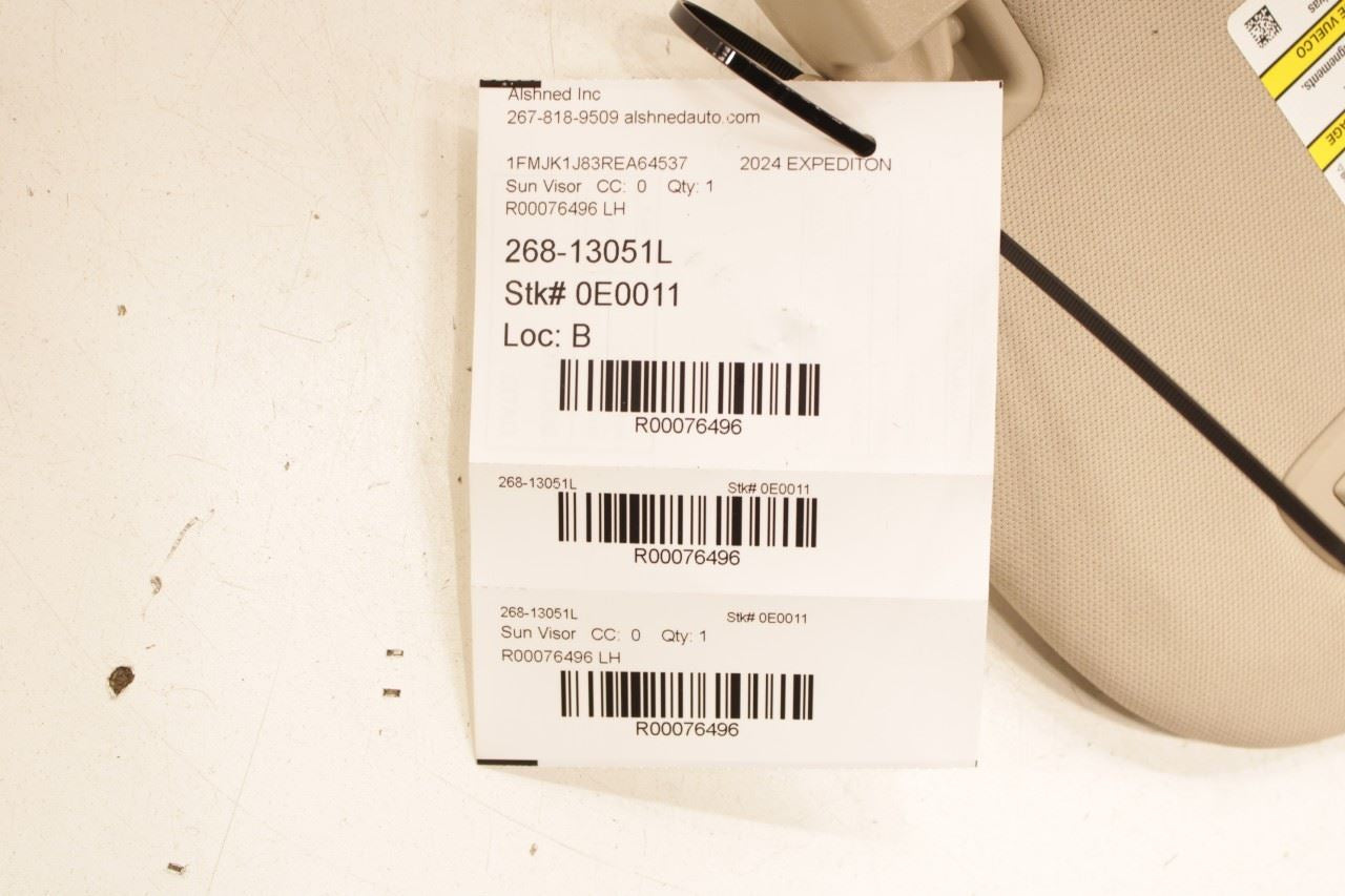 2022-24 Ford Expedition MAX XLT Front Left Side Sun Visor w/ Illuminated Mirror - Alshned Auto Parts