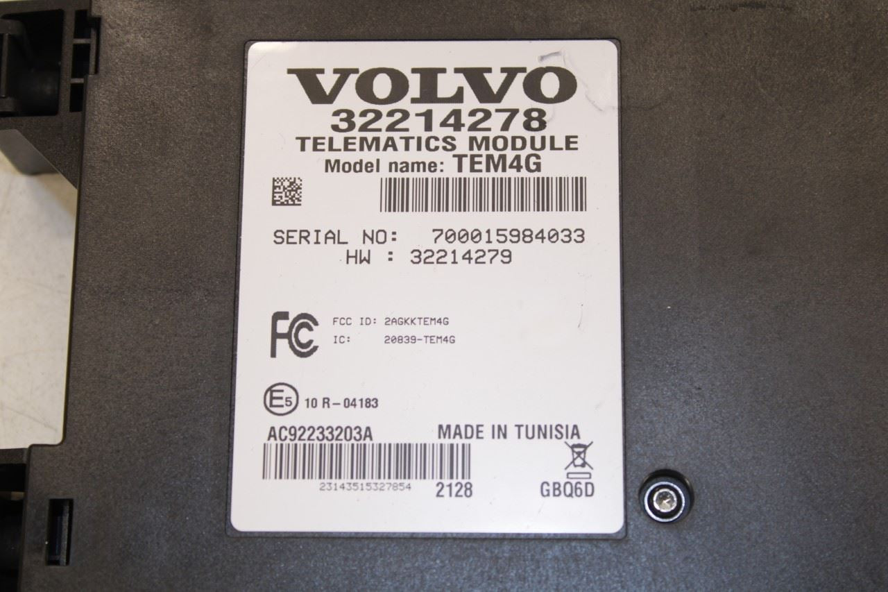 2015-2018 Volvo S60 T5 Premier Telematics Communication Control Module 32214278 - Alshned Auto Parts