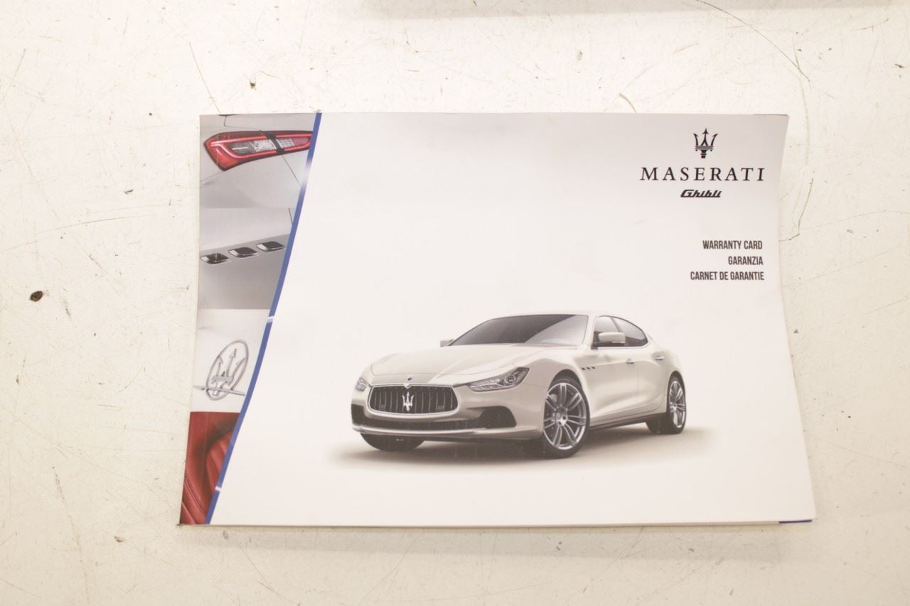 2016 Maserati Ghibli S Q4 Owners Welcome Booklet Set with Case R73127 - Alshned Auto Parts