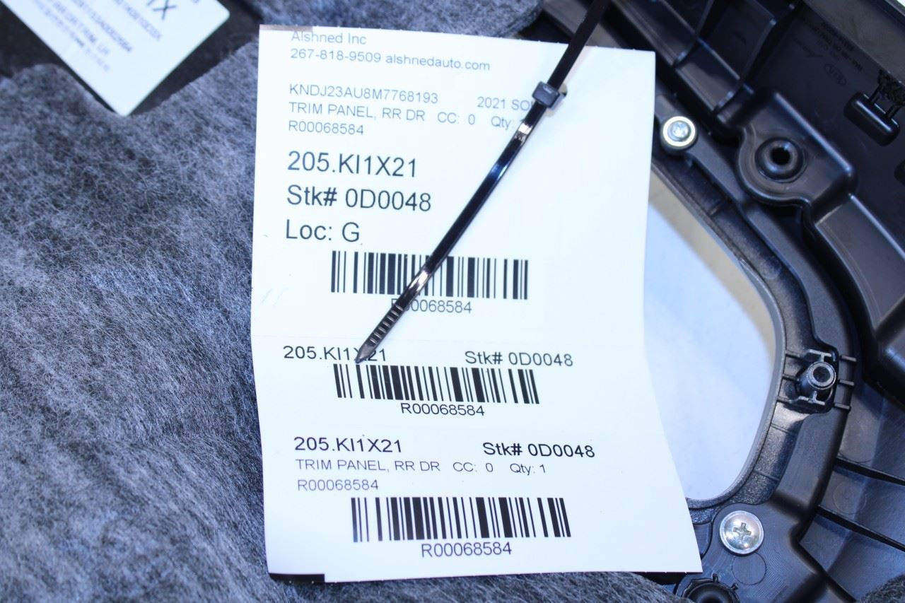 2020-2022 Kia Soul Rear Left Driver Side Door Trim Panel 83305-K0010D31 OEM - Alshned Auto Parts