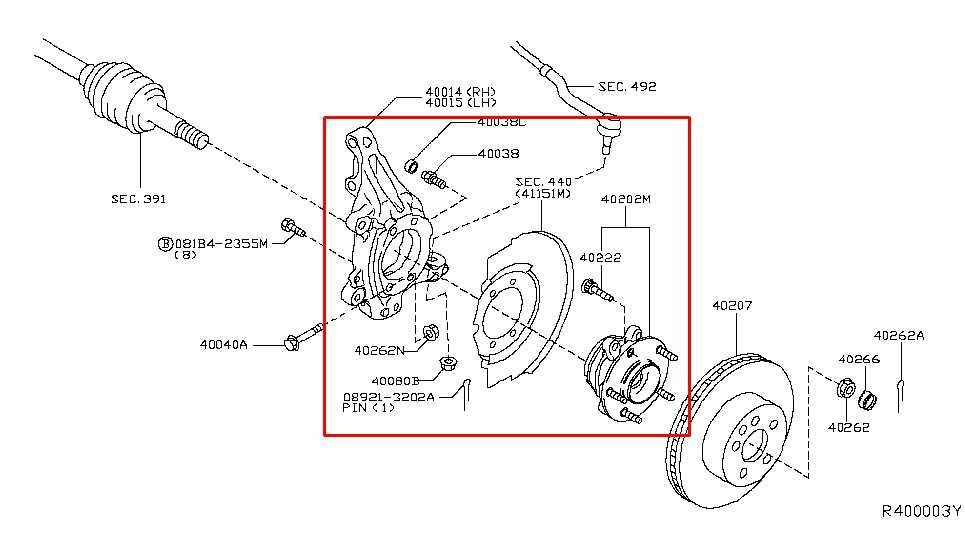 2014-2020 Infiniti QX60 Pure Front Right Side Spindle Knuckle Hub 40014-3JA1A - Alshned Auto Parts