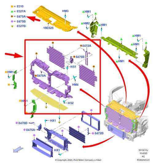 18-20 Ford F150 XL Front Upper Radiator Grille Active Shutter JL3Z-8475-D *ReaD* - Alshned Auto Parts
