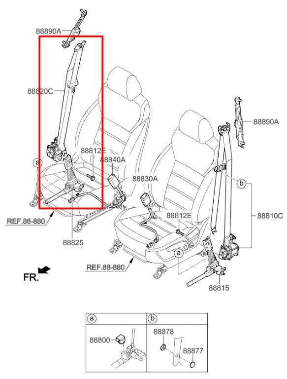 2015-2020 Kia Sorento EX 3.3L AWD Front Passenger Right Side Seat Belt Retractor - Alshned Auto Parts